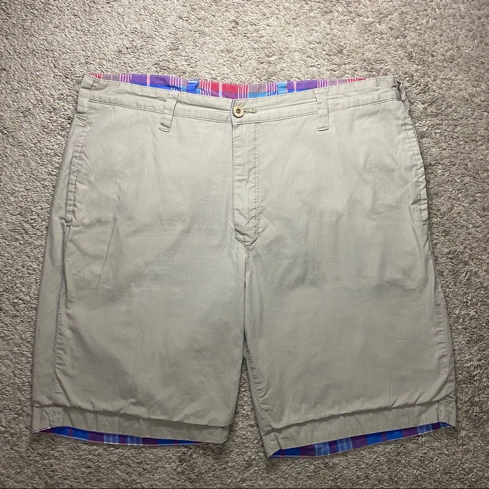 Olde School Brand Reversible Shorts Mens Size 36 Red Green Plaid Chino Casual